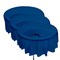 12 Pack Navy Blue 82'' Round Disposable Plastic Tablecloths Banquet Style